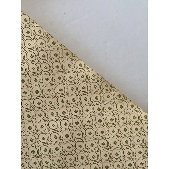 VTG Doll House Miniature Wallpaper Green Cicle Bow Pattern Art Craft Shadow Box - Picture 4 of 4